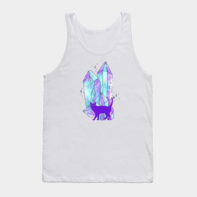 Purple Cat Tank Top by HobbyAndArt